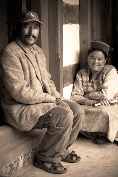 Our wonderful hosts - Raj and Suk. Chitkul, Himalayas.